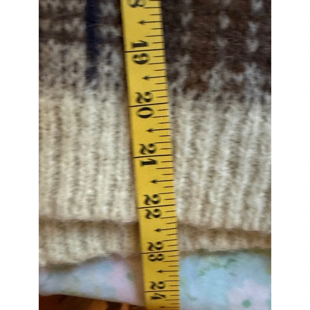 THE GREAT. | Estate Reversible Cardigan 3/Large Toasted Plaid Alpaca Wool Blend - Picture 12 of 15